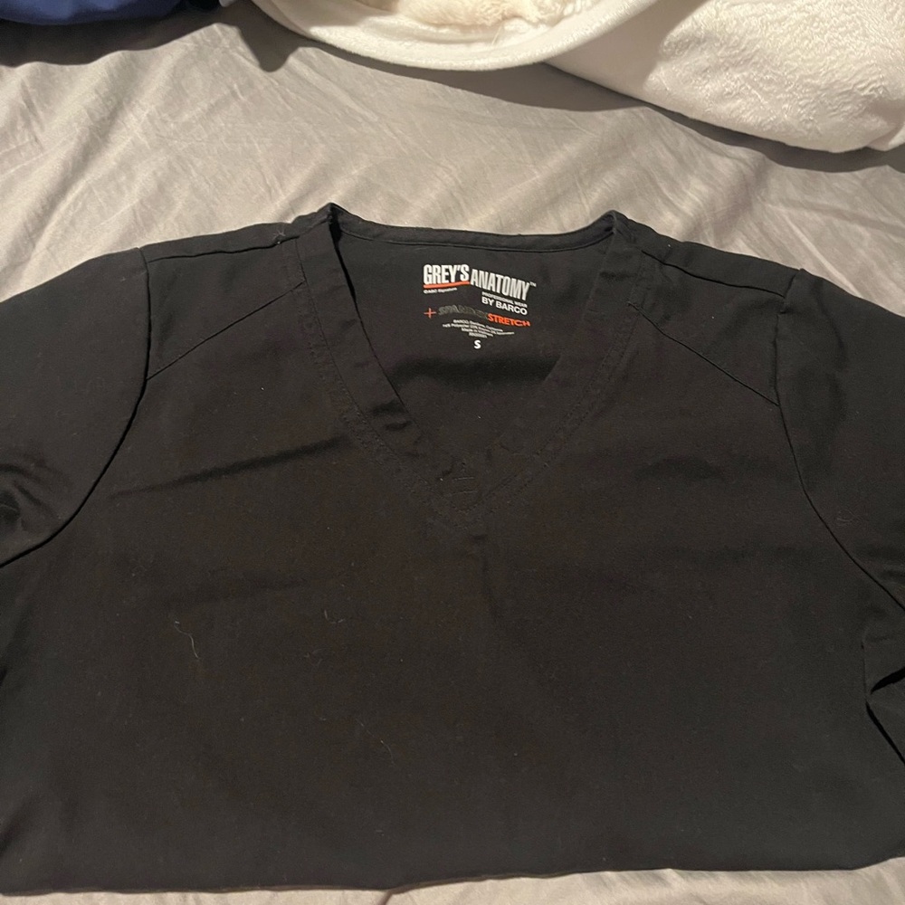 Grey's Anatomy Classic Black Scrub Top